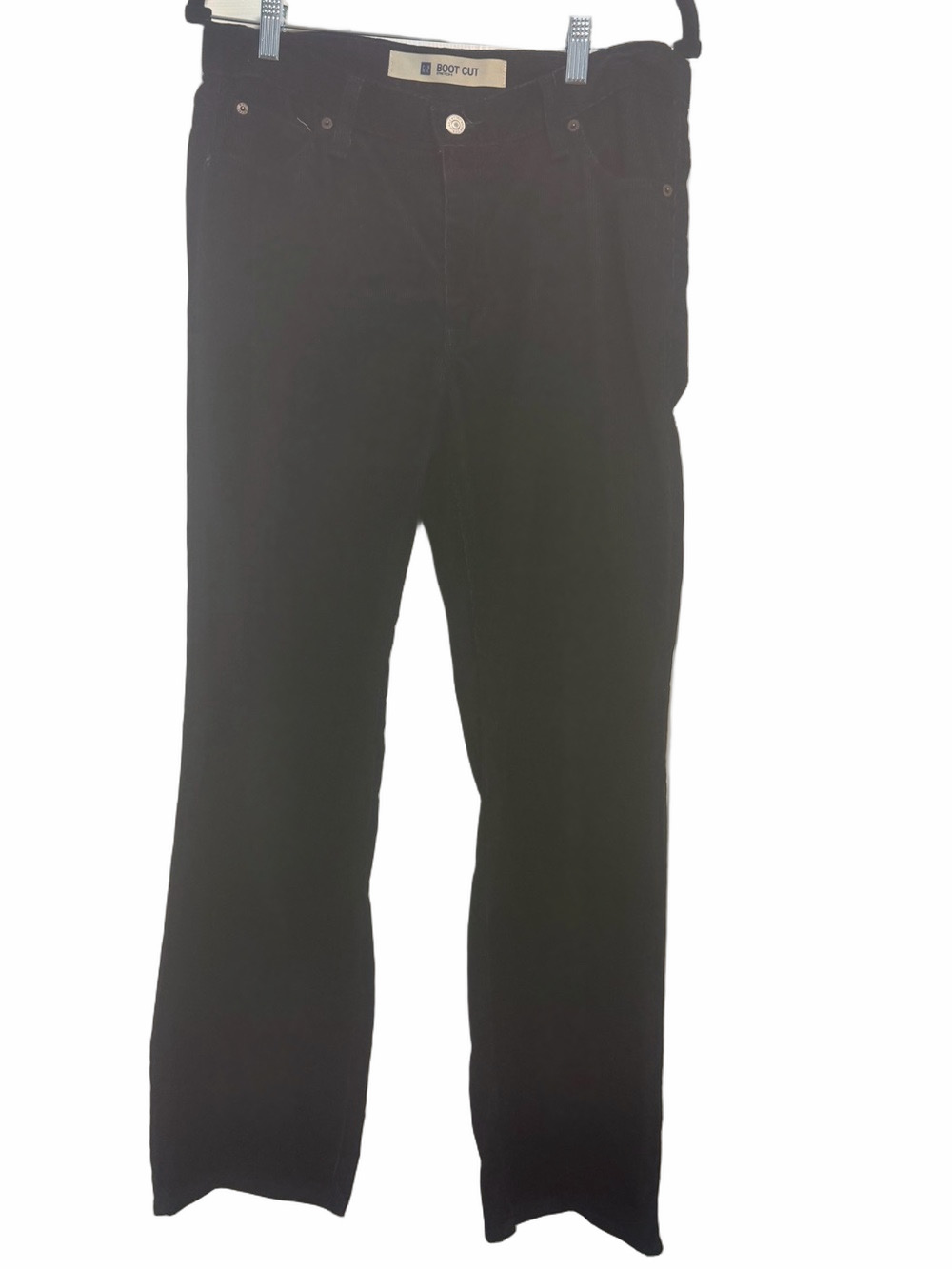 GAP Vintage Black Corduroy Bootcut Stretch Pants Size 10R Y2K - Picture 1 of 7
